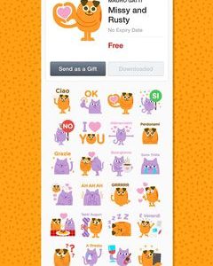 send a gift line sticker