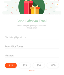 send gift card via messenger