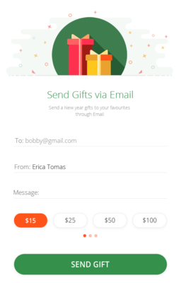 send gift card via messenger