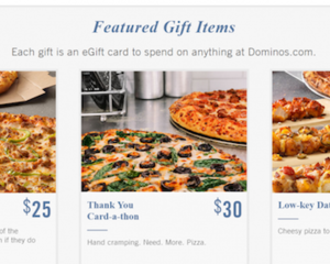 send a dominos gift card